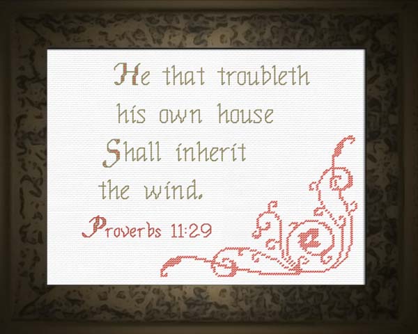 He That Troubleth - Proverbs 11:29
